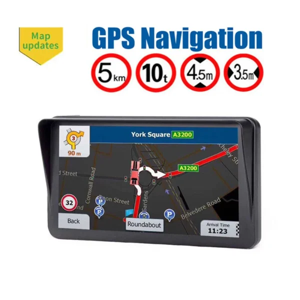 GARNAVI 9 Inch Car GPS Navigation FM Transmitter Portable Navigator Built-in Speaker 256MB+8G Voice Reminder HD Touch Screen Mini USB TF - Image 5