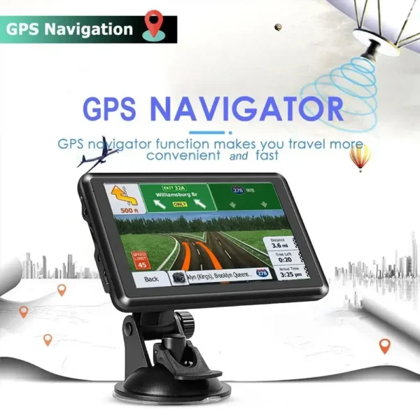GARNAVI 5 Inch Car GPS Navigation 256MB+8G Sat Nav Voice Reminder Portable Navigator Mini USB TF EU AU North America Map Speeding Alarm - Image 5