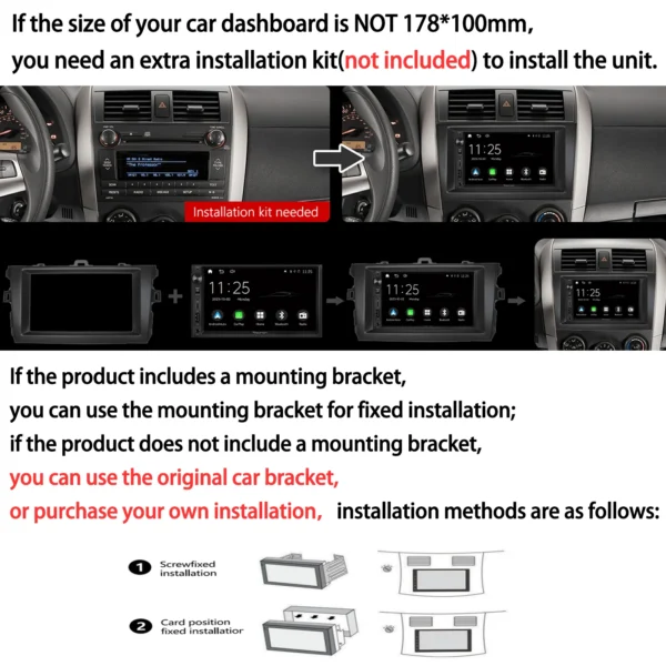 GARNAVI 9Inch 2 DIN Car Stereo Radio Wirless Carplay Android Auto Car Stereo Bluetooth 64G GPS Navigation RDS WiFi USB FM DAB+CAM - Image 3
