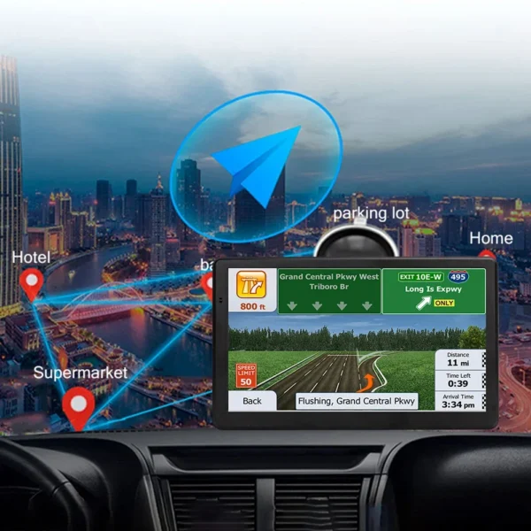 GARNAVI 7 Inch Car Maps Navigation System For Universal Cars GPS Navigator Truck SAT NAV Voice Reminder 256MB+8G Touch Screen Accessorie - Image 5