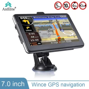 GARNAVI 7 inch truck GPS navigation 256M 8GB wince 6.0 navigator MTK GPS Navigation FM Free Offline Europe North America Map