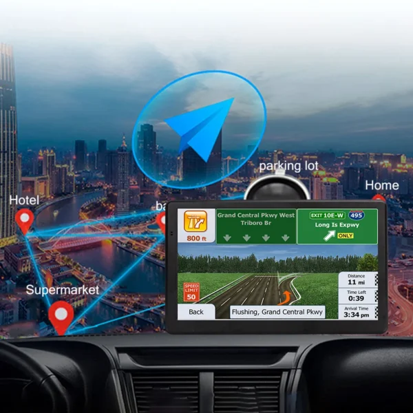 GARNAVI New Europe Car GPS Navigation 7 Inch Touch Screen GPS Navigator Truck Sunshade Sat Nav 256M+8G Map GPS Navigators - Image 6
