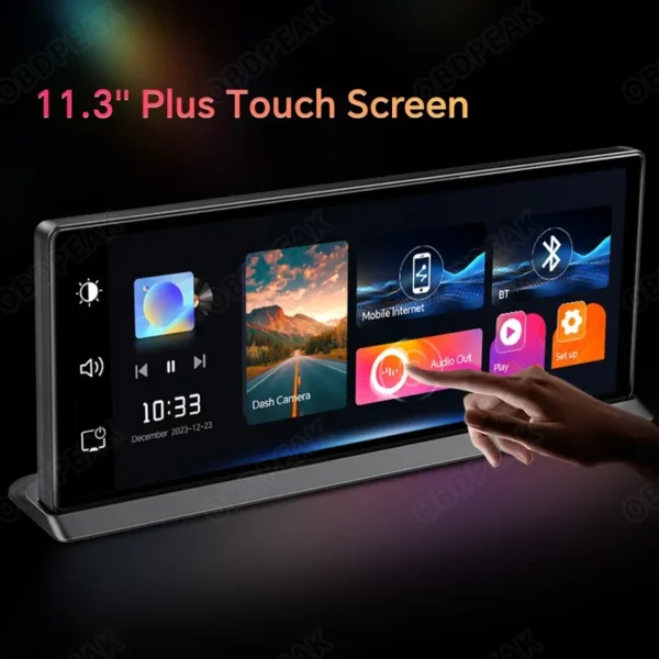 GARNAVI 11.3 inch Car DVR 4K Dash Cam Dual Lens Wireless Carplay & Android Auto Video Recorder Monitor GPS Navigation 5G Wifi FM AUX - Image 5