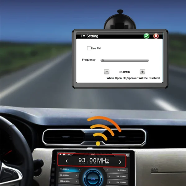GARNAVI 7 inch truck GPS navigation 256M 8GB wince 6.0 navigator MTK GPS Navigation FM Free Offline Europe North America Map - Image 4
