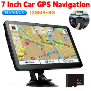 GARNAVI 7 Inch Car Maps Navigation System For Universal Cars GPS Navigator Truck SAT NAV Voice Reminder 256MB+8G Touch Screen Accessorie