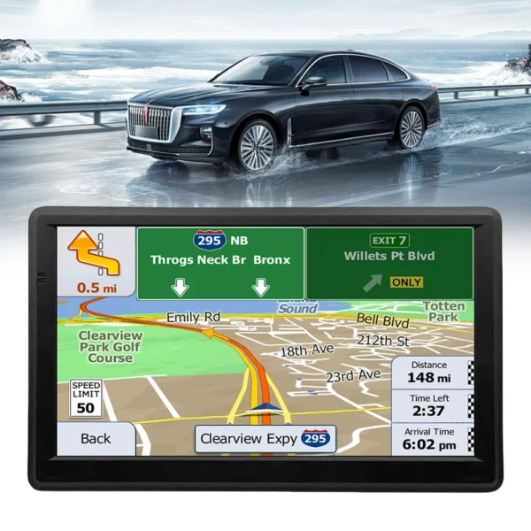GARNAVI 7 Inch Car GPS Navigation FM Transmitter HD TFT Touch Screen HD GPS Device EU AU US Map Vehicle GPS Navigator 256MB+8G - Image 2