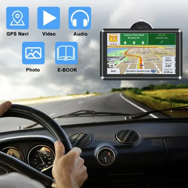 GARNAVI 5 Inch Car GPS Navigation HD Touch Screen Car GPS Navigator FM Transmitter Voice Reminder EU AU North America Map Speeding Alarm - Image 2