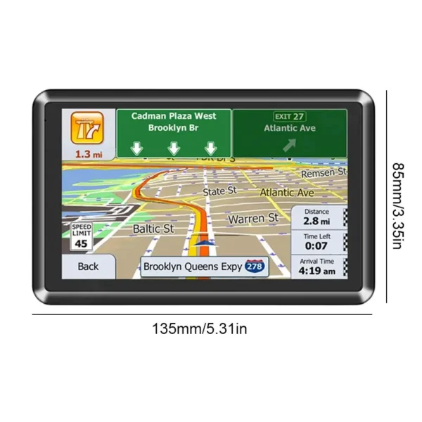 GARNAVI 5 Inch Car GPS Navigation HD Touch Screen Car GPS Navigator FM Transmitter Voice Reminder EU AU North America Map Speeding Alarm - Image 6