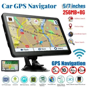 7 Inch HD Car GPS Navigation FM Transmitter Navigation System Touch Screen Portable Navigator Australia North America Europe Map