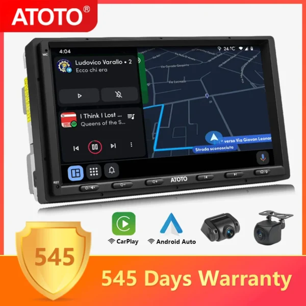 GARNAVI 7 inch Double 2 Din Android Car Stereo 4G LTE WIFI GPS Bluetooth Wireless Android Auto CarPlay Screen Car Radio 2Din S8 MS